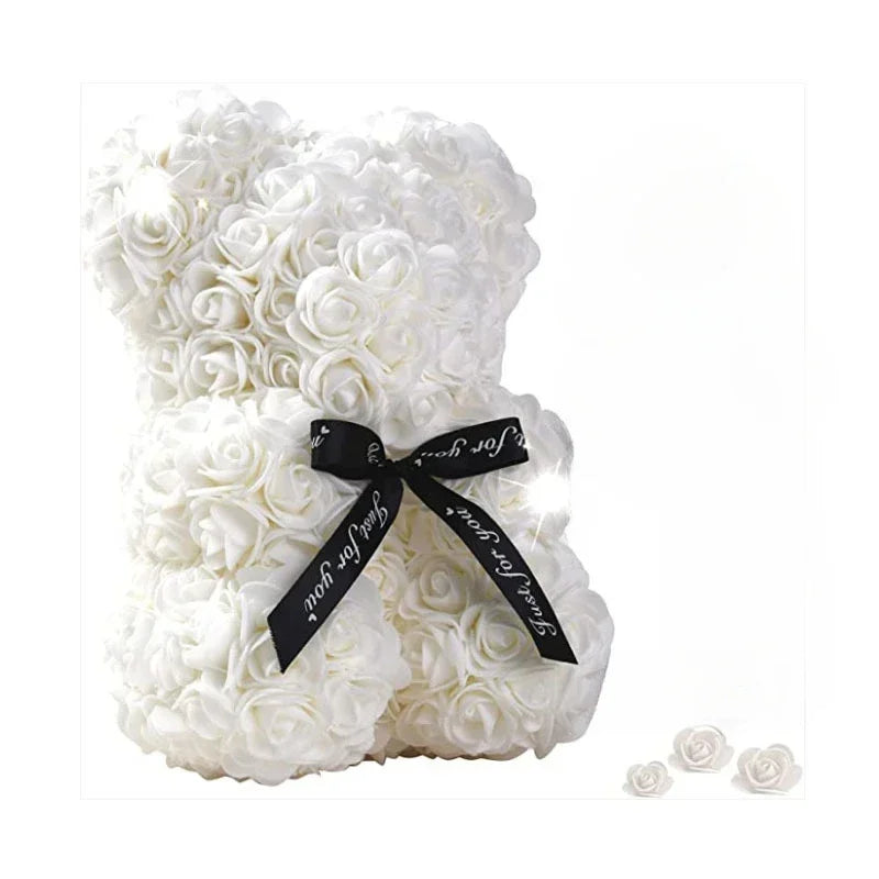 2026 Artificial Flower Eternal Rose Teddy Bear for 520 Mom Mother's Day Birthday Valentine's Day Anniversary Gifts & Decorations Quick Pick Grocers