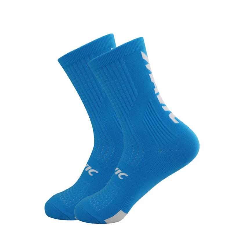 5 Pairs Cycling Socks Men Bicycle Sport Running Bike Socks Mid Tube Compression Outdoor Racing MTB Road Bike Socks Breathable Quick Pick Grocers