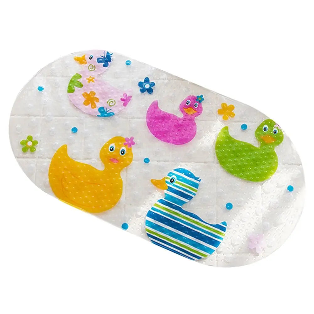 Soft Cartoon PVC Kids Anti Slip Bath Mat Non Skid Safety With Sucker Shower Mat Massage Bathtub Mats Pad Quick Pick Grocers