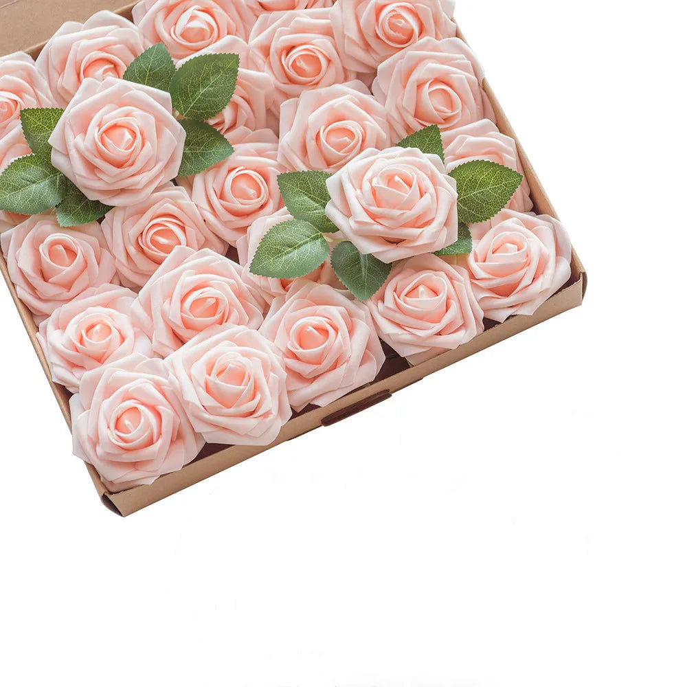 10~100pcs Rose Artificial Flowers Foam Fake Roses Wedding Bouquets Centerpieces Mothers Day Valentines Gifts Party Decoration Quick Pick Grocers