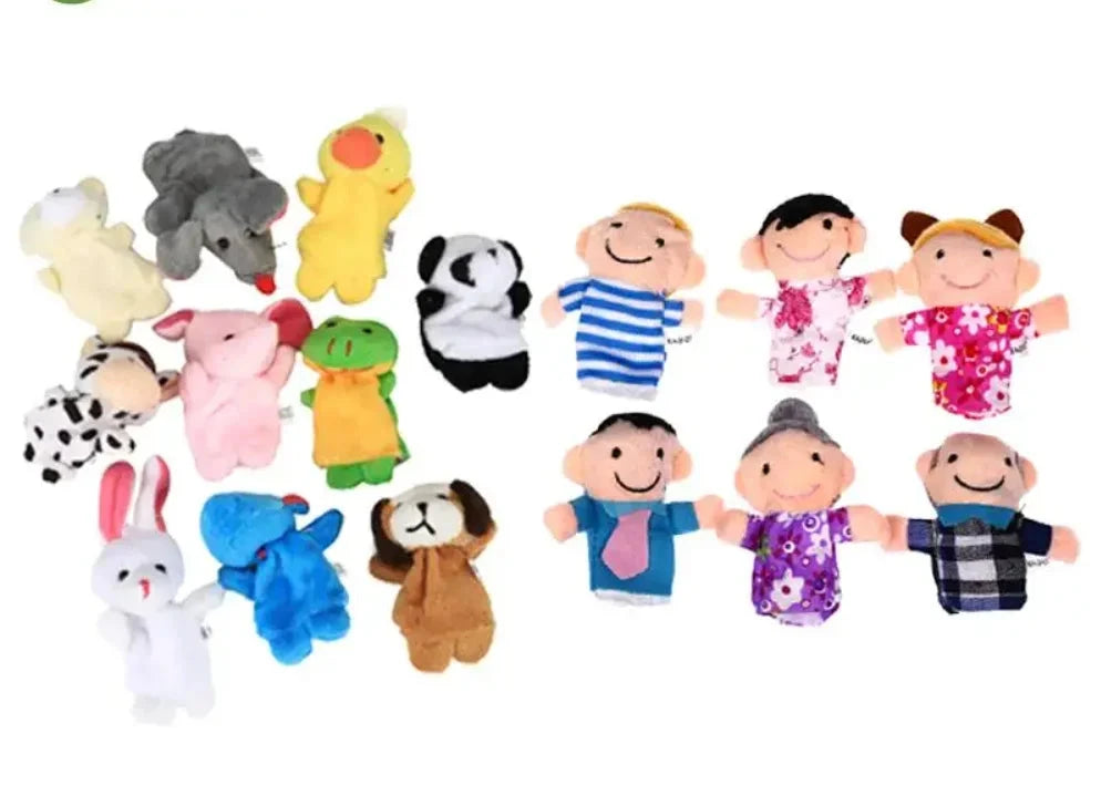 Hand Finger Puppets Plush Set – Animal Cartoon Toys for Kids Econic Blanks