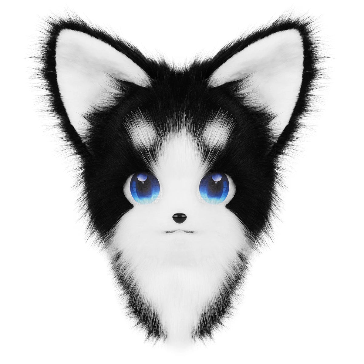 Animal Furry Fursuit Head Mask Plush Cat Fox Mask Costume Props for Halloween Cosplay Party Quick Pick Grocers