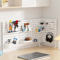 Home Study Storage Pegboard: Suitable for Displaying Figurines, Desk-Top Standing & Clip-On Storage for Furniture Items Quick Pick Grocers