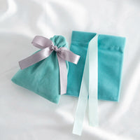 10pcs Green Jewelry Velvet Bag Ribbon Bowknot Pouches Gift Display Packing Storage Wedding Favors Travel Candy Drawstring Pocket Purest Peak