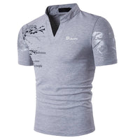Men's Polo Shirt Golf Shirt Graphic Prints V Neck Outdoor Street Short Sleeves Print Clothing Sports Fashion Streetwear Designer Quick Pick Grocers