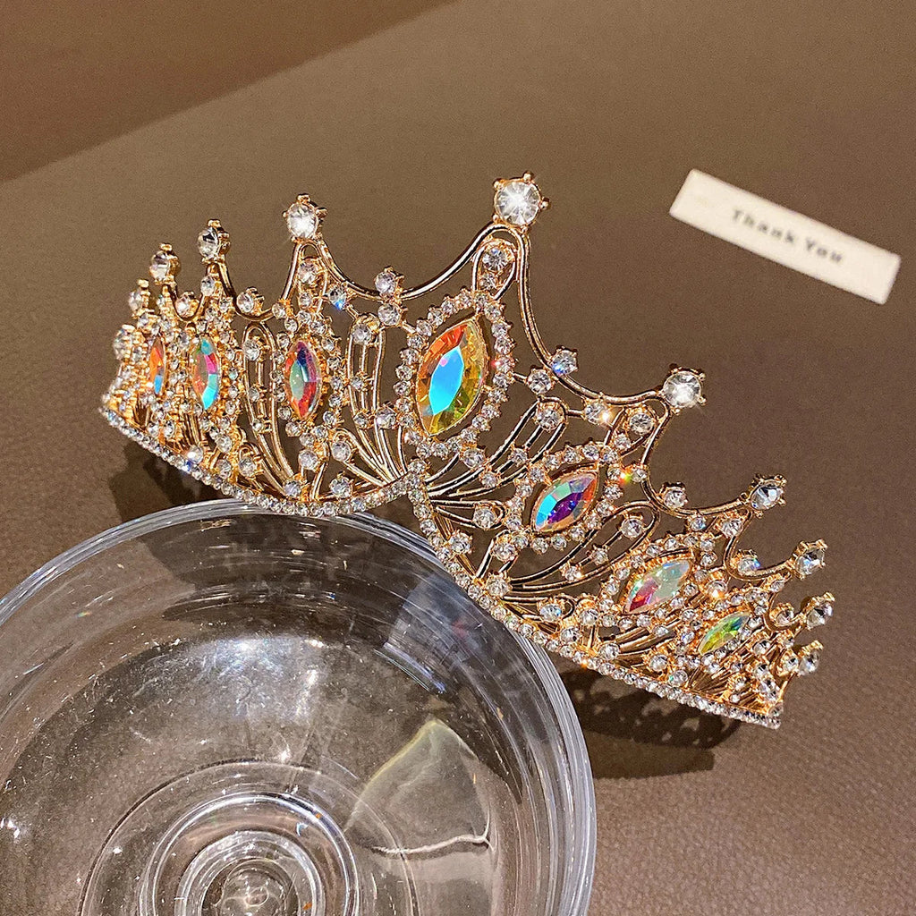 1 alloy rhinestone crown fashionable temperament crown sweet wind headband suitable for birthdays and performances as a hair acc Quick Pick Grocers