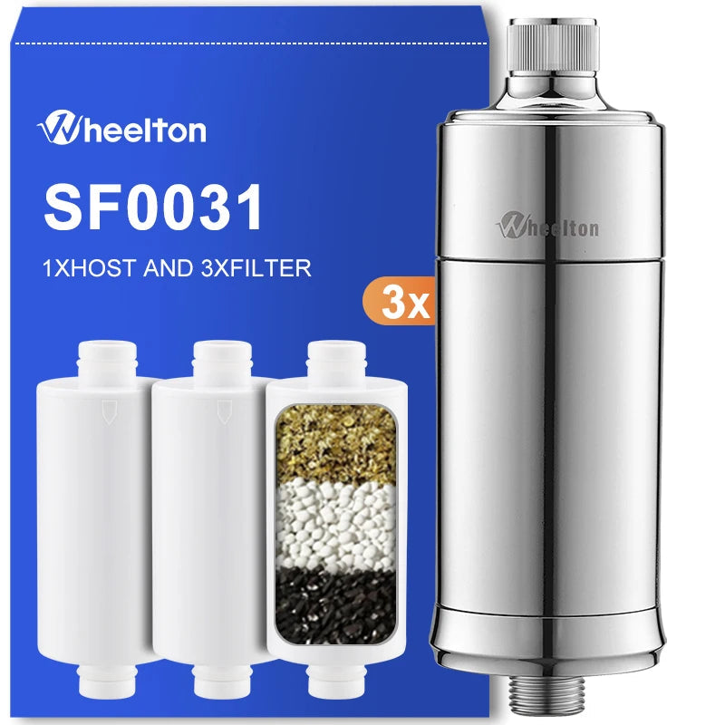 Wheelton Household Shower Water Filter - Filter Water Reduces Chlorine Heavy Metal  Sediment Improves Dry Itchy Skin & Hairloss Quick Pick Grocers