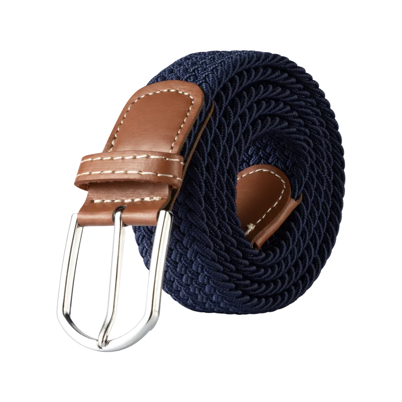 107/120/130CM Fashion Female Elastic Casual Stretch Woven Belt Unisex Canvas Elastic Belts for Women Jeans Pin Buckle Men Belt Quick Pick Grocers