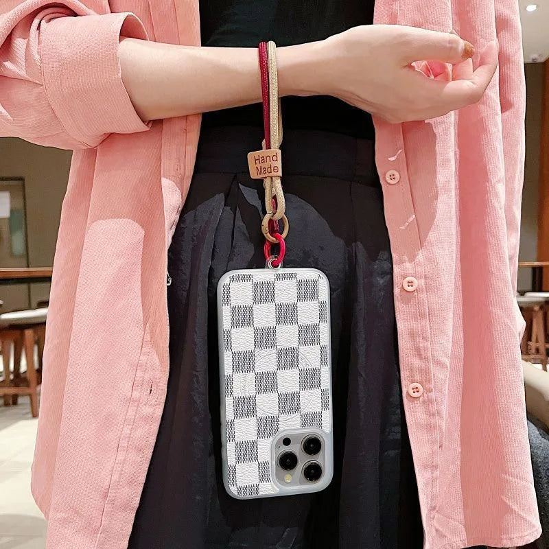 Mobile Phone Lanyard Luxury Braided Wrist Mobile Phone Lanyard Hand-held Pendant Anti-fall Multifunctional Wristband Quick Pick Grocers