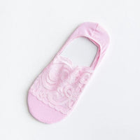New Women Socks Slippers Non-slip Breathable Cute Lace Invisible Socks Sexy Non-slip Cool Thin Socks Fashion Black Boat Socks Quick Pick Grocers