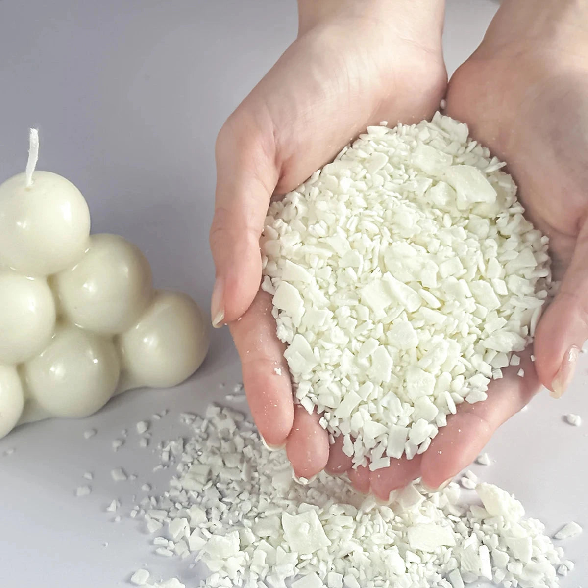 500g/1kg Pure Soy Wax Paraffin Material Pre-Soy Wax-Core Pigments Aromatherapy Pure Paraffin Wax DIY Handmade Candles Crafts Econic Blanks