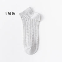 Fashionable Summer Soft Short Socks for Women Thin Mesh Sock Breathable Feature Sweet Hollow Out Design White Lace Ankle Socks Quick Pick Grocers