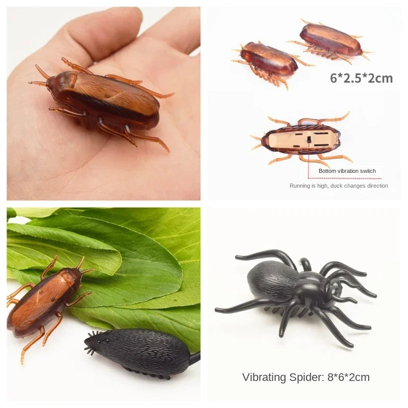 Pet Interactive Mini Electric Bug Cat Toy Kitten Escape Obstacle Automatic Flip Toy Battery Operated Vibration Beetle Supplies Econic Blanks