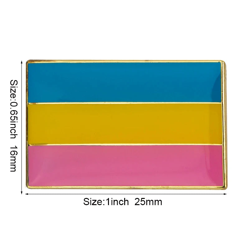 Pride Badge Bisexual Pansexual Brooch Lesbian Pride Pin Flag LGBTQ Gay Flag Lapel Pin Quick Pick Grocers