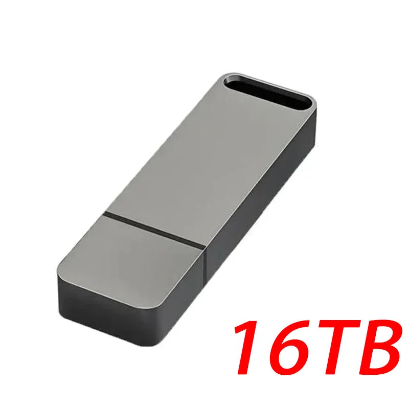 16TB 2TB USB Metal Flash Drive 8TB Large Capacity Portable Pendrive USB 3.0 High-Speed File Transfer Waterproof U Disk Universal Quick Pick Grocers