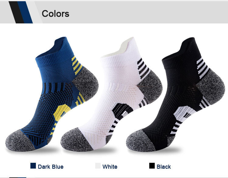 6/5/3 Pairs Men's Athletic Socks Sports Breathable Outdoor Running Compression Socks Cotton Training Long Black Stretch Socks Quick Pick Grocers