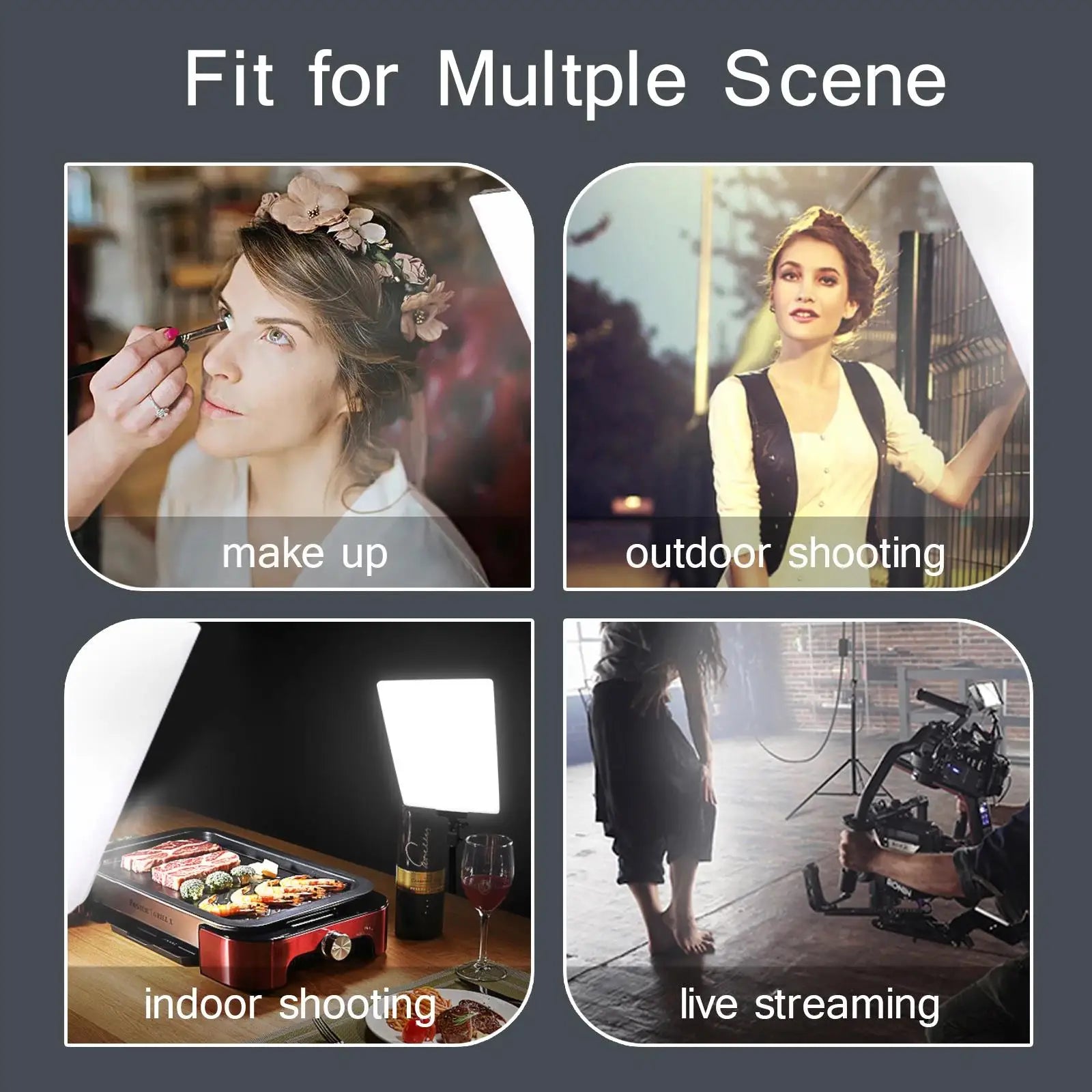 LED Video Lights Conference Photography Lighting Selfie Light Photo Studio Lamp With Tripod for Shoot Live Streaming TikTok Zoom Quick Pick Grocers