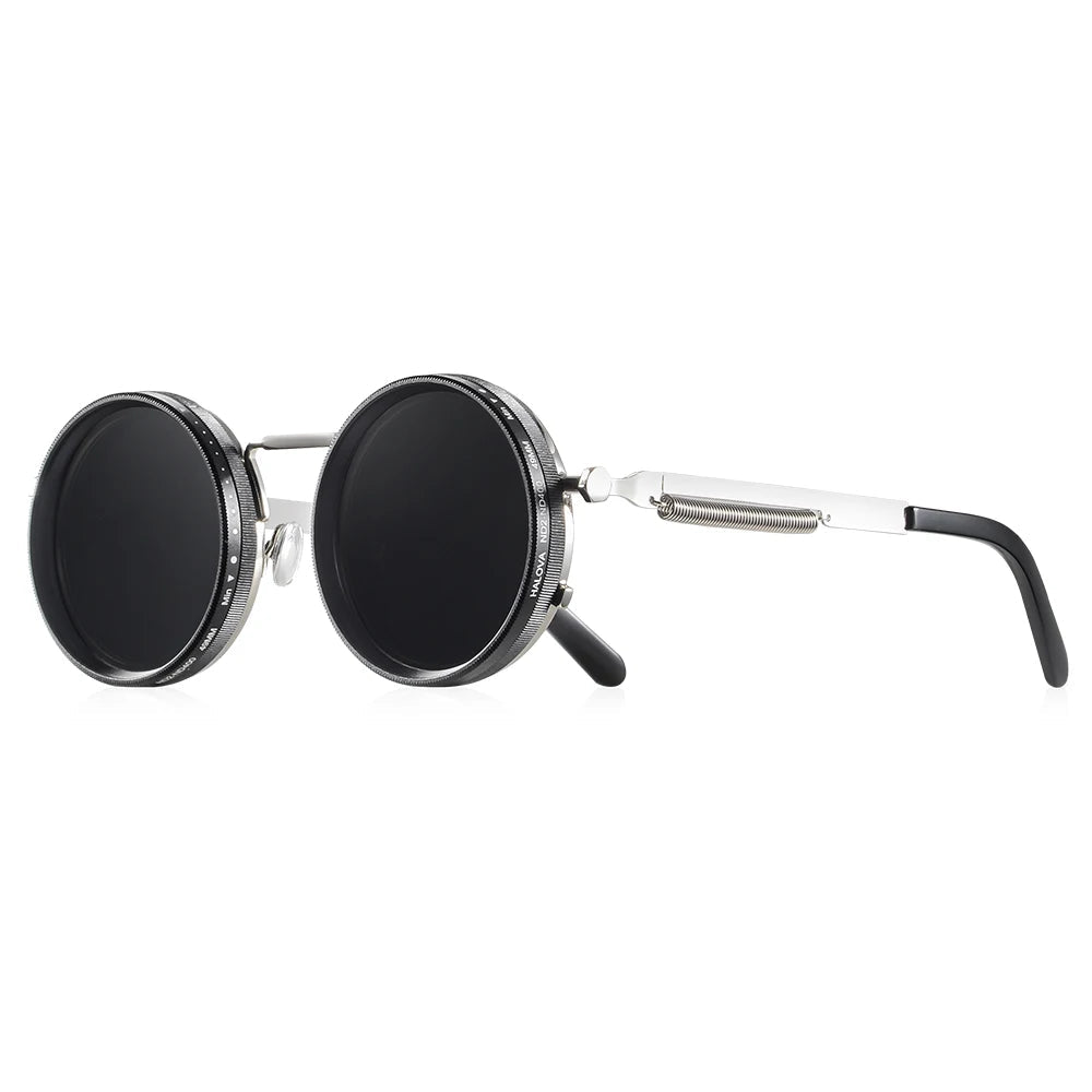 CRIXALIS Polarized Round Sunglasses ND9 Adjustable Dimming Men Women Retro Punk Men's Fishing Eyeglasses Outdoor Shades UV400 Quick Pick Grocers