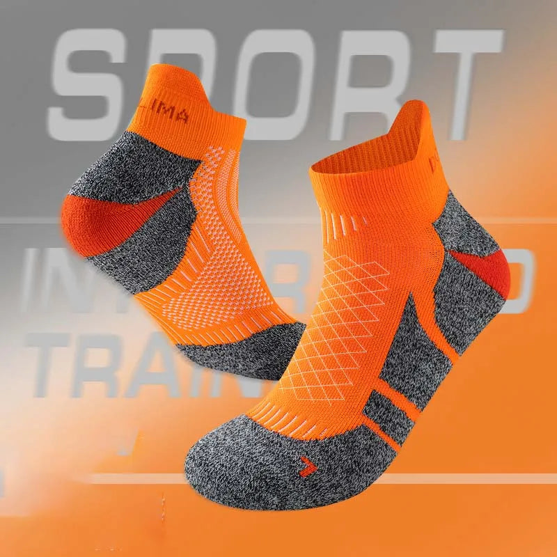 2025 Professional Marathon Running Sock Men Women Sports Fitness Thickened Cushioned Short Tube Low Cut Boat Ankle Socks Quick Pick Grocers