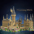 New Magic Castle Micro Building  Blocks Light Up Street View Architecture Creative MOC Model Kit  Kids Christmas Birthday Gifts Purest Peak Salt