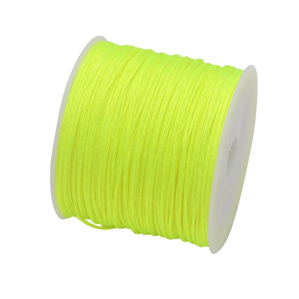 50Yds 0.8mm Crafts Nylon Cord For Jewelry Making Beading Braided Nylon Satin String for Bracelets Rattail Trim Chinese Knot Econic Blanks