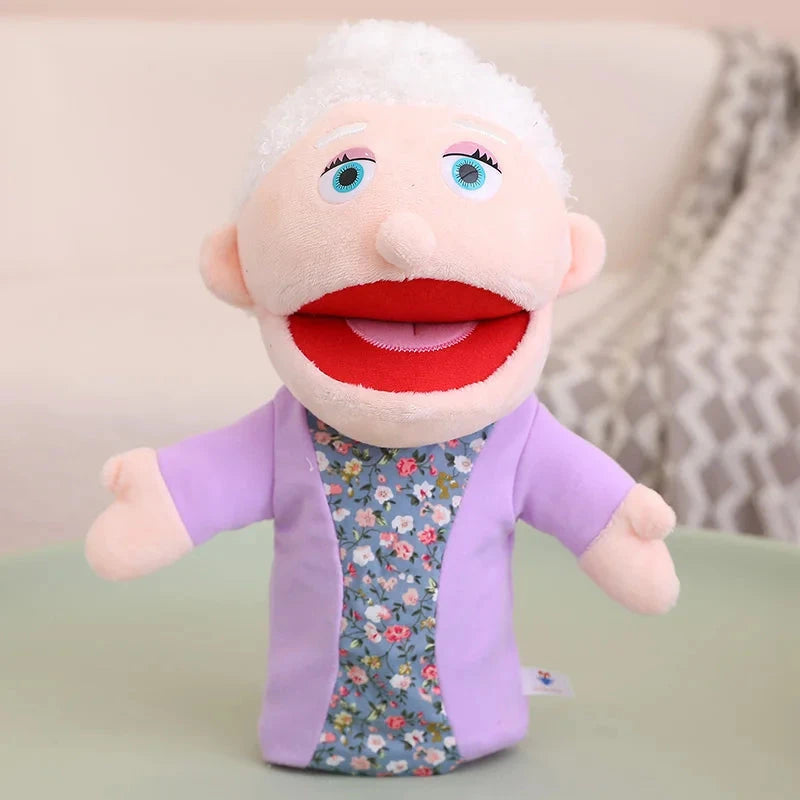28-33cm Kids Plush Finger & Hand Puppet Popular Activity Boy Girl Role Play Bedtime Story Props Family Role Playing Toys Doll Econic Blanks