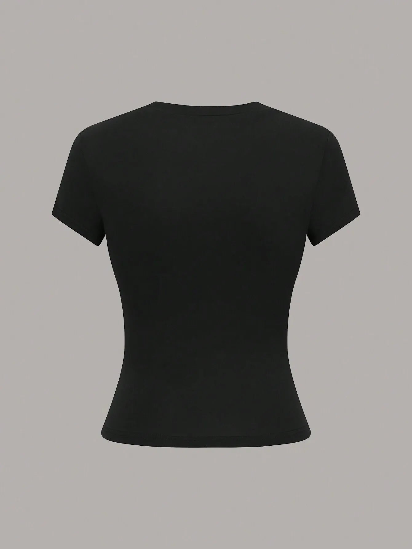 Women's Solid Color Short Sleeve T-Shirt, Minimalist Basic Top for Summer Quick Pick Grocers