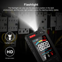NJTY T3 Smart Digital Multimeter Type-c Charging Auto-Ranging 4000 Counts Ultra-thin NCV Live Wire Color Display Multimeter Tool Quick Pick Grocers