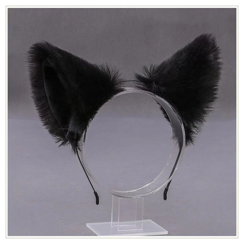 Lolita Animal Cat Fox Ear Hair Hoops Cosplay Girls Halloween Anime Headbands Headwear Hair Accessories Quick Pick Grocers