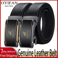 OYIFAN Men Belt Genuine Leather Belt for men Automatic belts Adjustable waistband Business belts 허리띠 Quick Pick Grocers