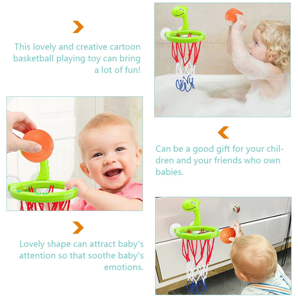Baby Bath Toy Children Water Play Toys Set Bathroom Bathtub Suction Cup Shooting Basketball Hoop with 3 Balls Bath Toys for Kids Quick Pick Grocers
