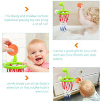 Baby Bath Toy Children Water Play Toys Set Bathroom Bathtub Suction Cup Shooting Basketball Hoop with 3 Balls Bath Toys for Kids Quick Pick Grocers