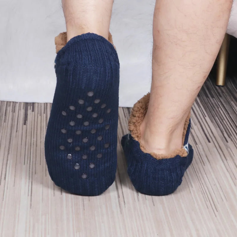 Super Warm Winter Non-slip Floor Socks Women Men Snow Socks Sleep Carpet Socks Slippers Socks Women Velvet Boot Unsiex Home Wear Quick Pick Grocers