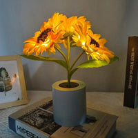 3 LED Night Light Rechargeable Sunflower Lights Interior Lighting Bedroom Bedside Desktop Decoration Table Lamp Night Lamps Quick Pick Grocers