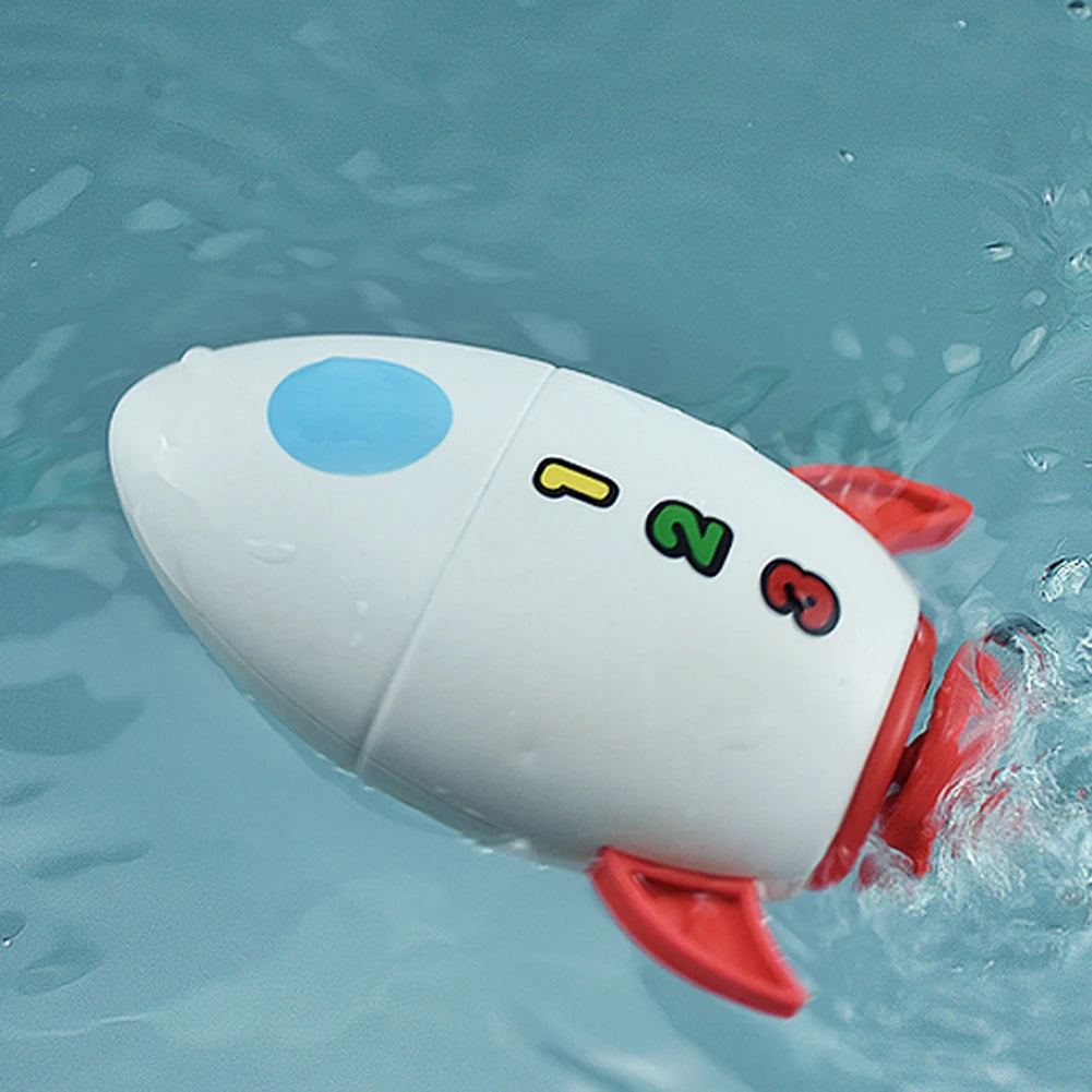 Clockwork Water Rocket Bath Toy Kids' Fun in Pools for Early Learning and Summer Shower Activities Water Play Bathing Toy Quick Pick Grocers