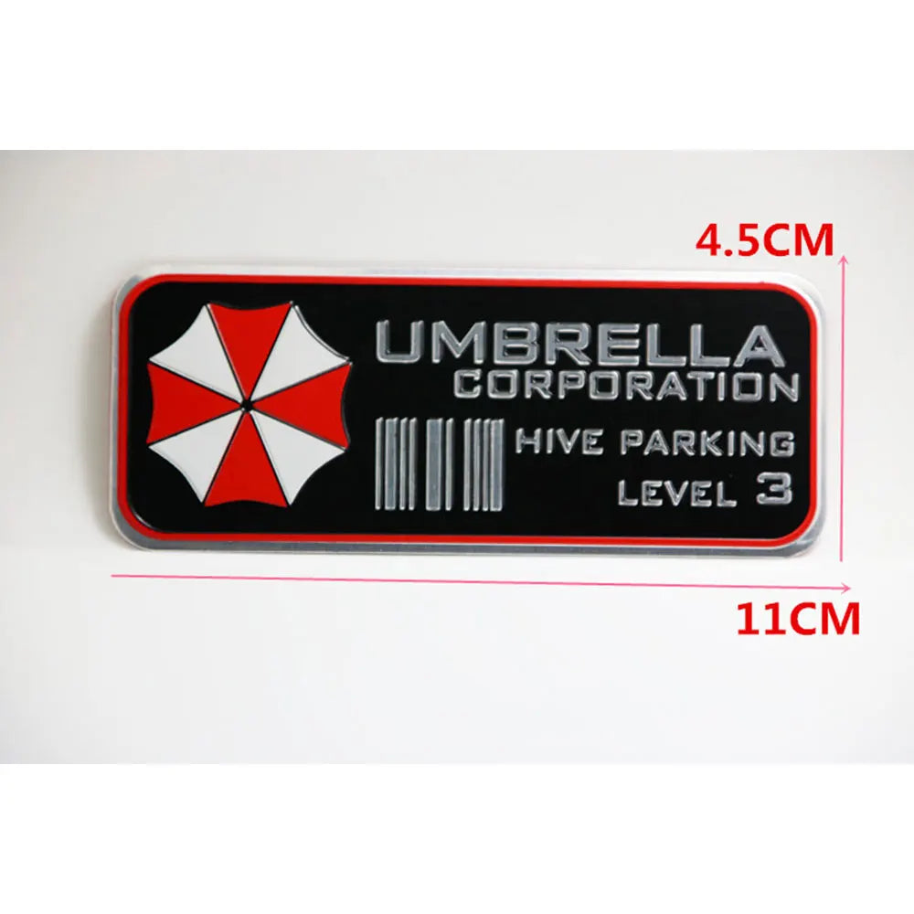 Aluminum Alloy Car Sticker Umbrella Residents Honeycomb Parking Level 3 Motorcycle Auto Decor Metal Sticker Car Motorbike Decal Quick Pick Grocers