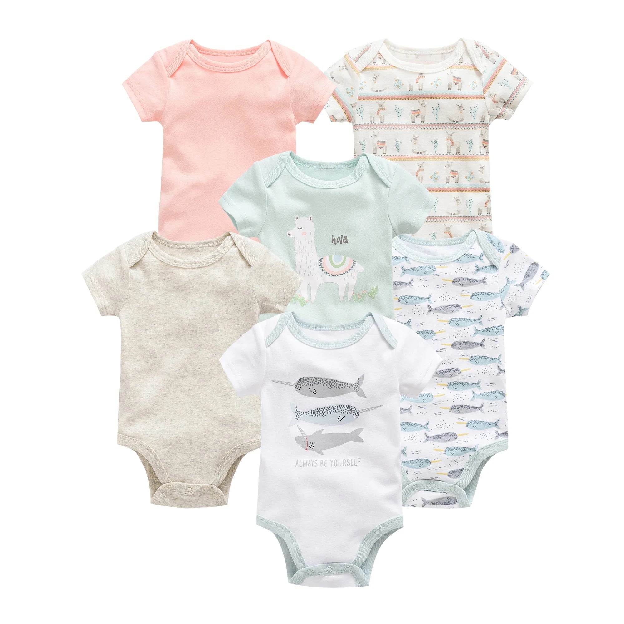 3/6 pcs a lot Baby Girls Clothes  pour nouveaux Cotton Short Sleeve Girl Bodysuit 0-12 Months Newborn Boys Clothing Toddler Econic Blanks