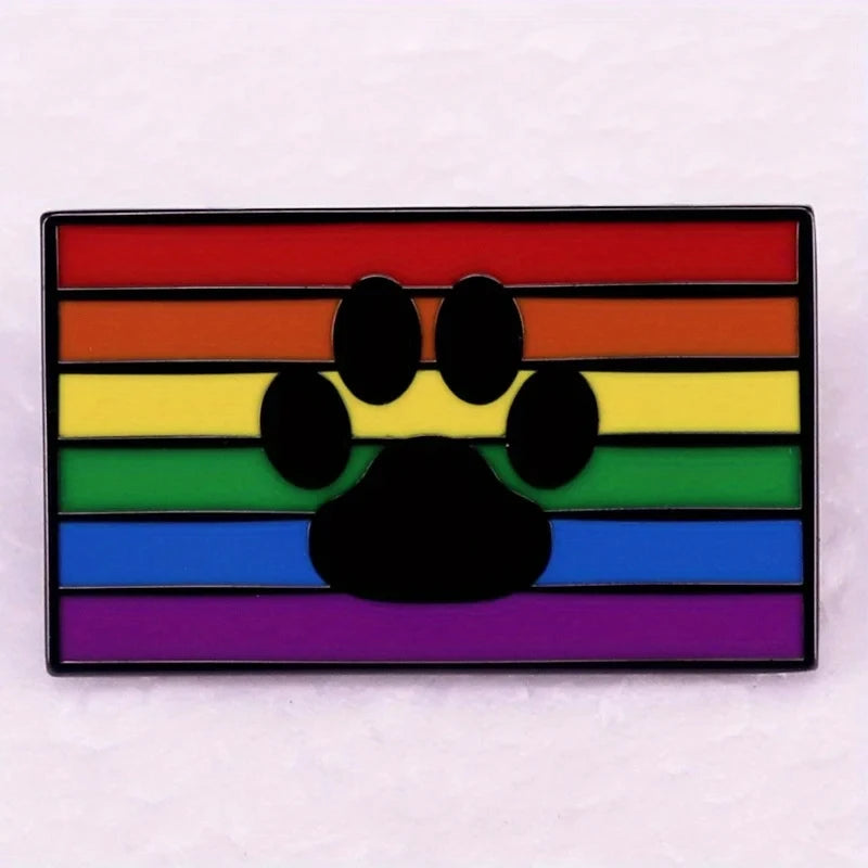 Rainbow LGBT Encourage Letters Metal Enamel Badge Gay Lesbian Asexual Transgender Adaptive Lapel Pin Jewelry Gifts Accessories Quick Pick Grocers