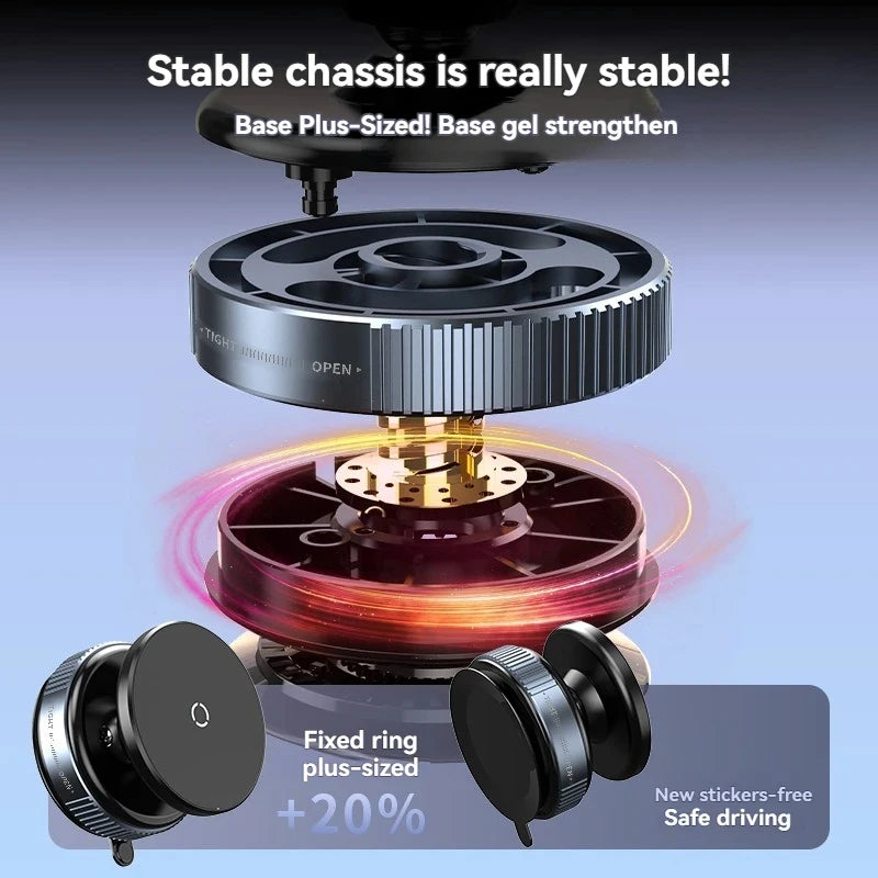 Magnetic Suction Phone Mount 360° Adjustable Vacuum Foldable Phone Holder Car Mounted Adsorption Bracket Universal Car Bracket