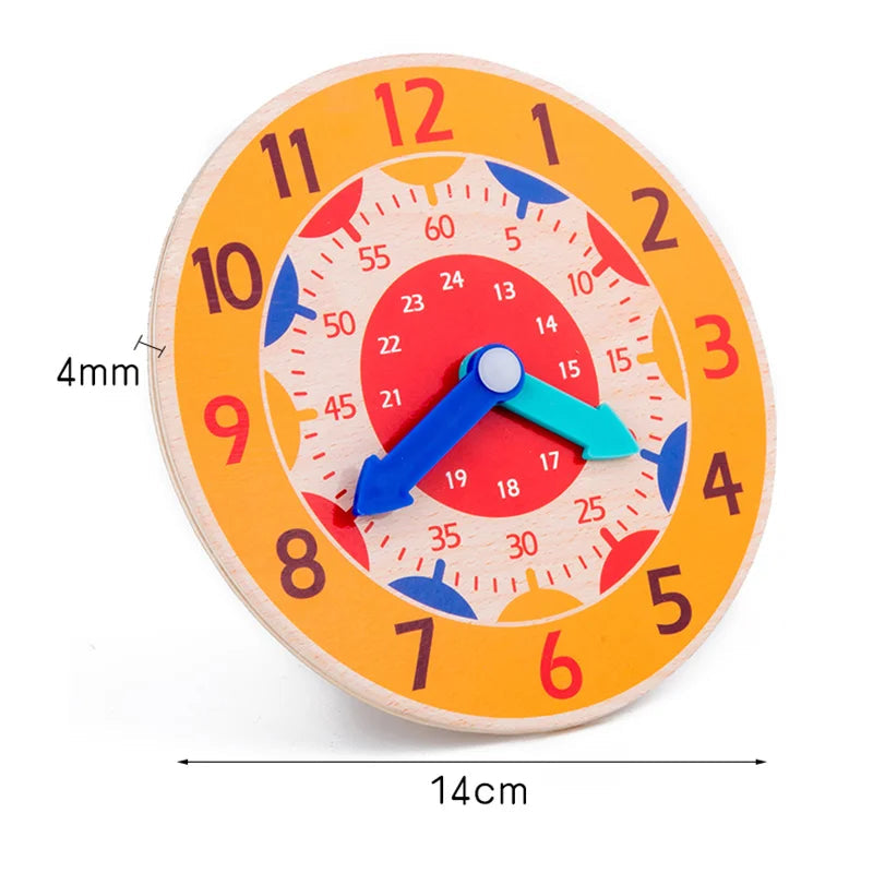 Baby Montessori Toys Wooden Clock Hour Minute Second Cognition Time Learning Teaching Aids Educational Toys For Children Purest Peak