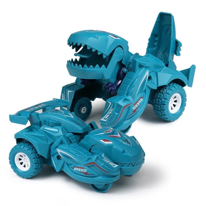 2 IN 1 Dinosaur Deformation Car Model Toy For Boys One Step Action Collision Transformation Mini Vehicles Toy Gift for Children Quick Pick Grocers