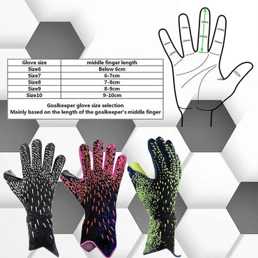 Goalkeeper Gloves Strong Grip for Soccer Goalie Goalkeeper Gloves with Size 6/7/8/9/10 Football Gloves for Kids Youth and Adult Quick Pick Grocers