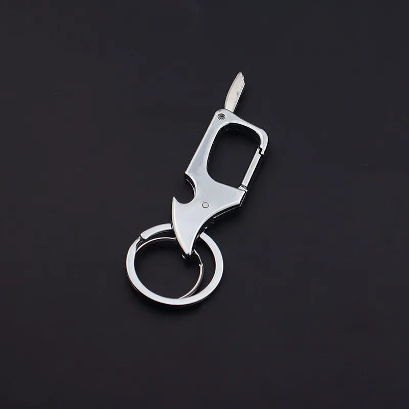 Men's Multifunctional Keychain Bottle Opener Anti-Lost Car Key Ring Creative Waist Hanging Design Econic Blanks