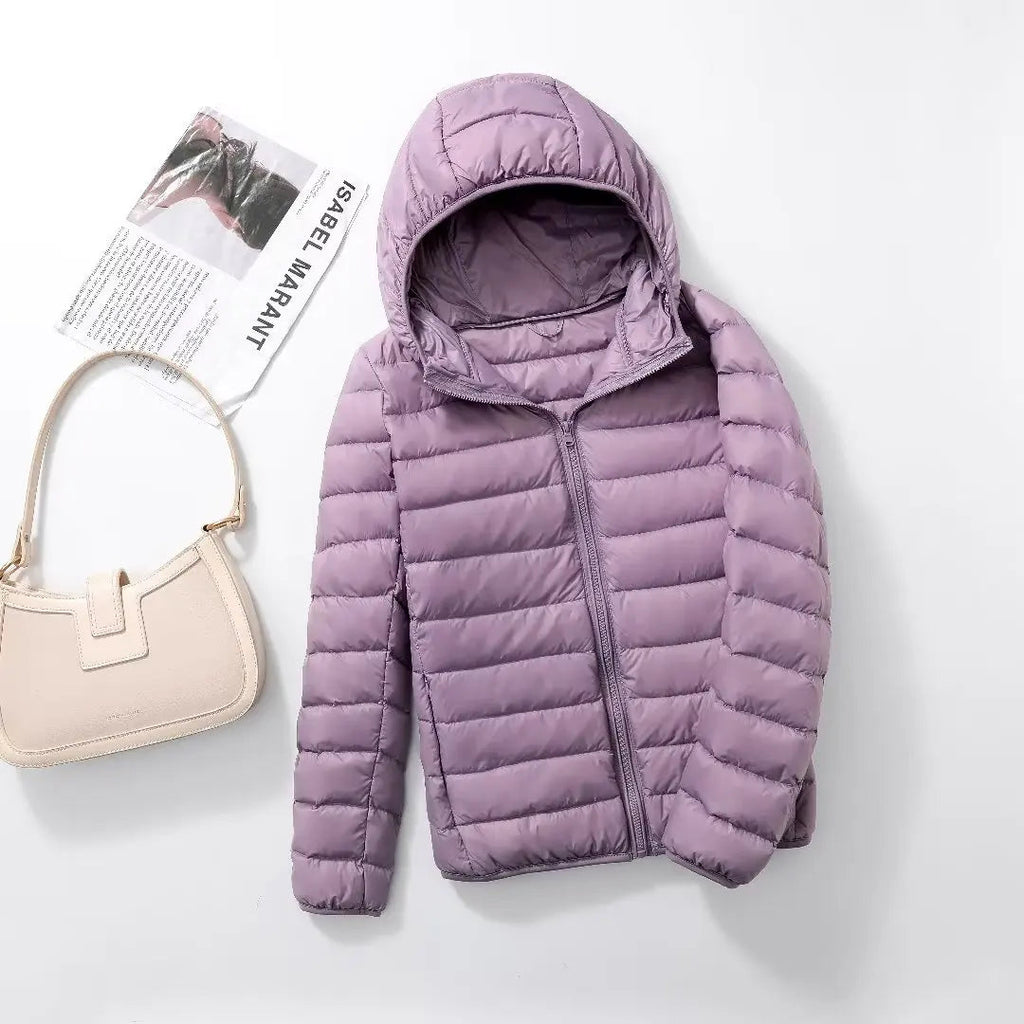 Women Puffer Jacket 15 Colors Plus Size 5XL 6XL 7XL 2025 New Spring Autumn Female Ultra Lightweight Packable Hooded Down Coats Quick Pick Grocers