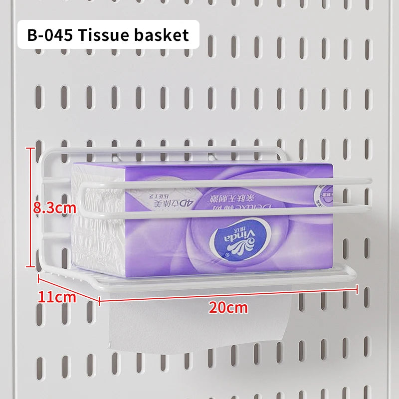 Home Study Storage Pegboard: Suitable for Displaying Figurines, Desk-Top Standing & Clip-On Storage for Furniture Items Quick Pick Grocers