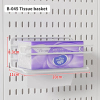 Home Study Storage Pegboard: Suitable for Displaying Figurines, Desk-Top Standing & Clip-On Storage for Furniture Items Quick Pick Grocers
