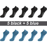 High Quality 10Pairs Men Socks Combed cotton 100% Summer Sports Sock Plus Size EUR38-48 Quick Pick Grocers
