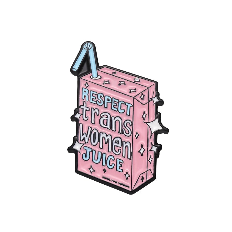 Trans Rights Are Human Right Enamel Pins Custom Trans Women Brooches Lapel Badges Lesbian Gay Jewelry Gift For Loves Friends Quick Pick Grocers