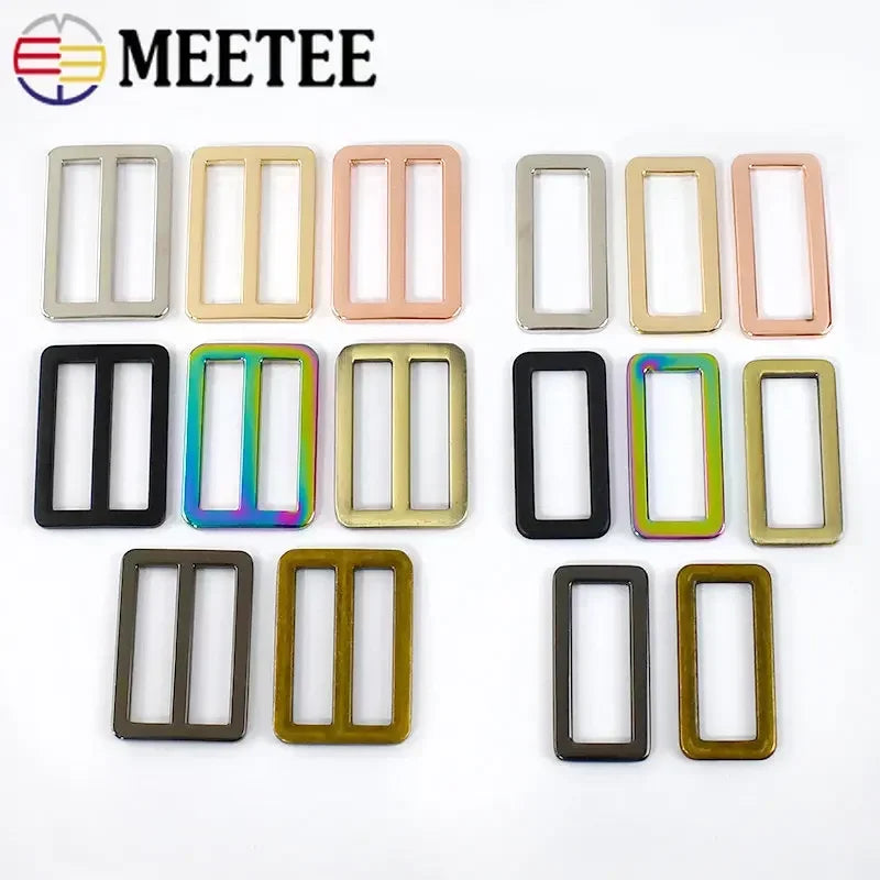 5/10Pcs 20-50mm Metal Ring Buckles for Bag Strap Tri Glide Slider Clasp Webbing Dog Belt Adjuster Hooks DIY Hardware Accessories Quick Pick Grocers