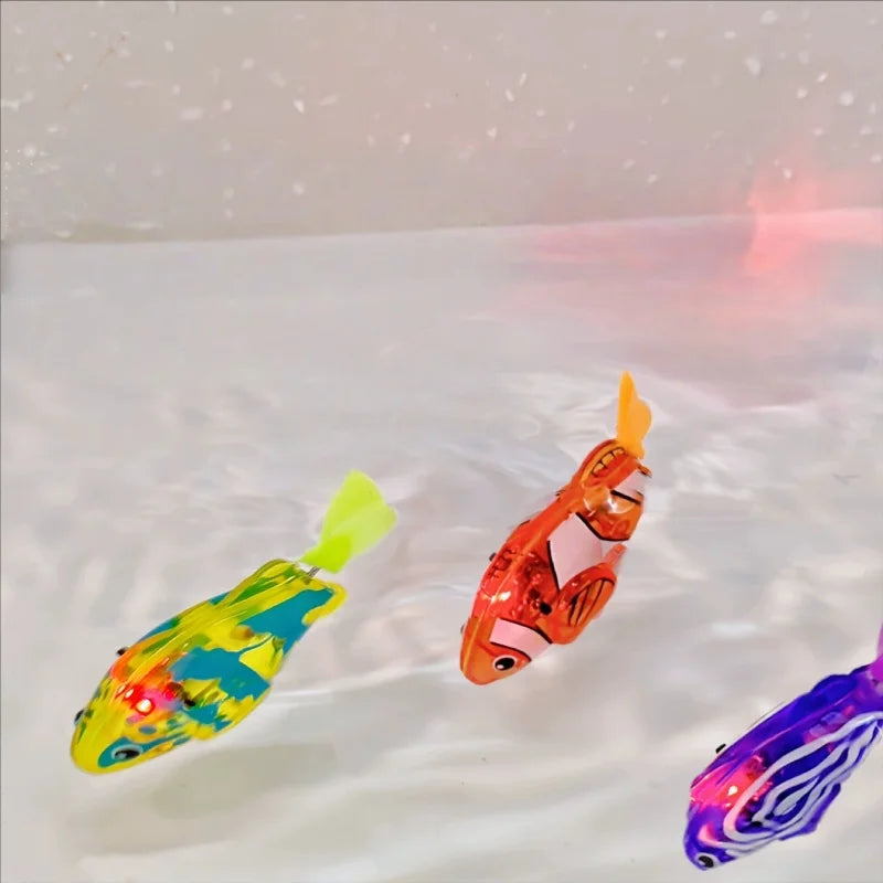Baby bath light-up sensor electric small fish playing in water pet fish swimming fish can swim realistic clownfish toy Quick Pick Grocers